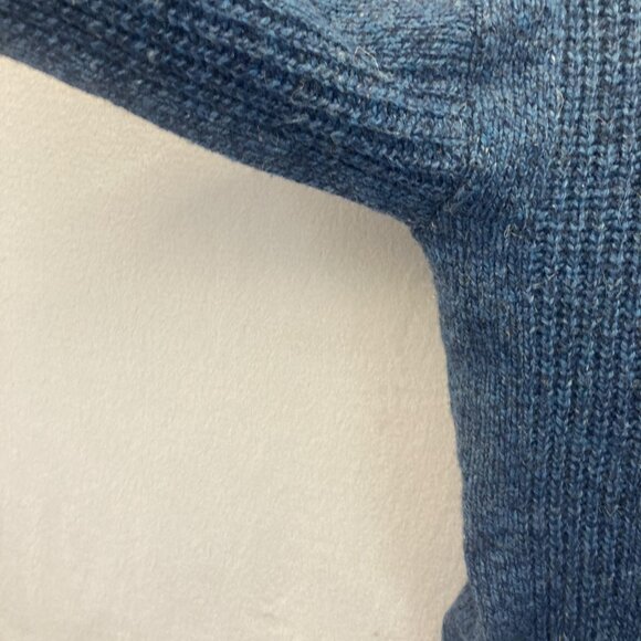 Vintage 90s Boathouse Row Wool Blend Sweater Mens XL Blue Ribbed Made in USA - Picture 9 of 14